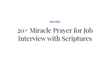 20+ Miracle Prayer for Job Interview with Scriptures