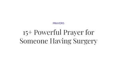 15+ Powerful Prayer for Someone Having Surgery